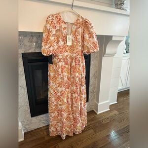 Hyacinth House Saffron Floral Cisco Maxi Dress
